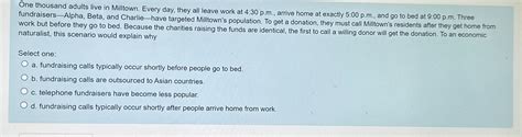 alpha beta charlie|Solved One thousand adults live in Miltown. Every day, they .